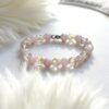Bracelet en Quartz rose et citrine -Paix, intuition et réussite.
