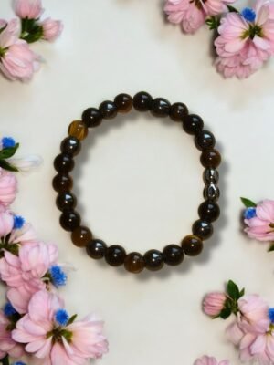 Bracelet de protection pour enfant – Hématite, Onyx et Œil de Tigre
