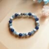 Bracelet Garçon – Calme & Apaisement - Pierres naturelles : Howlite, Lapis-lazuli & Aigue-marine