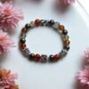 Bracelet fille Concentration et Créativité - idéal pour les étudiantes , Perles : fluorine, pyrite et Coraline