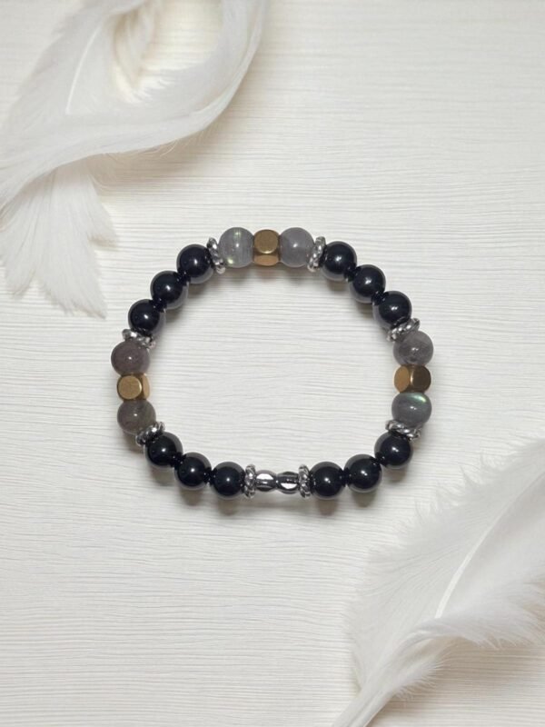 Bracelet Femme – Hématite, Labradorite & Cuivre