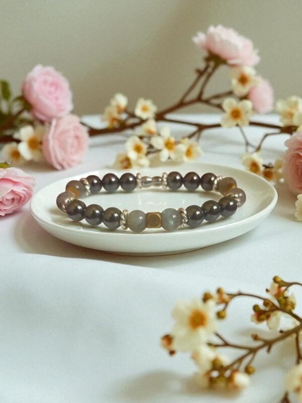 Bracelet Femme – Hématite, Labradorite & Cuivre