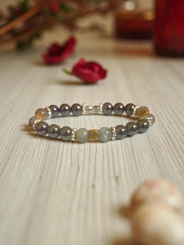 Bracelet Femme – Hématite, Labradorite & Cuivre